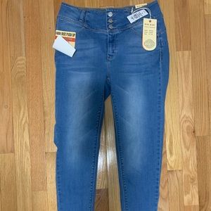 High rise push up jeans